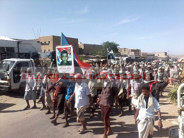 قوى الثورة الجنوبية بالمحفد تعلن يوم السبت مهرجان الزحف إلى عدن وسيتم توفير وسائل النقل للمشاركين