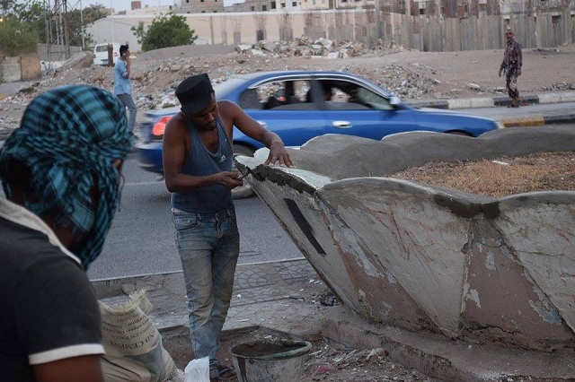 مؤسسة عدن أجين الثقافية تعيد الجمال لشوارع عدن