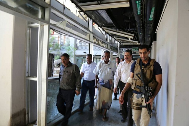 نائب رئيس الجمهورية يدشن أعمال التأهيل والصيانة لمطار عدن الدولي 