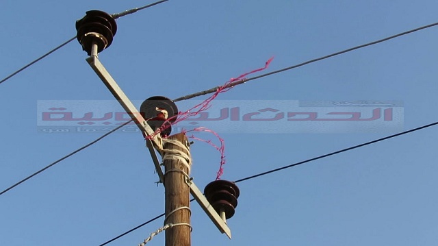 استطلاع مصور لعمليات التخريب وقطع أسلاك الكهرباء بالمنطقة الوسطى