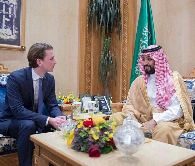 “ولي ولي العهد” ووزير خارجية النمسا يبحثان مجالات التعاون وتطورات الأحداث