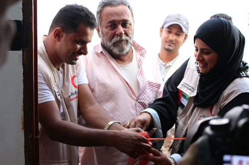 الهلال الأحمر الإماراتي يفتتح مشروعين لأسر الشهداء في البريقة والشيخ عثمان