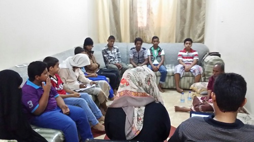 إجتماع لمنظمة إبتسام لحماية الطفولة في أبين