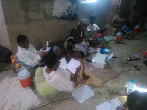 مراجعة كشوفات الإغاثة لمنطقة الحصن خنفر بابين